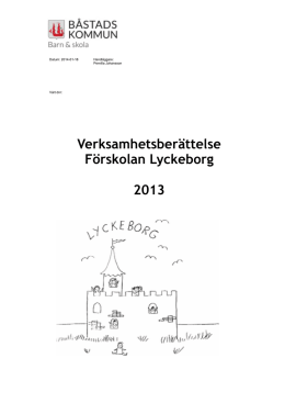 Verksamhetsberättelse Förskolan Lyckeborg