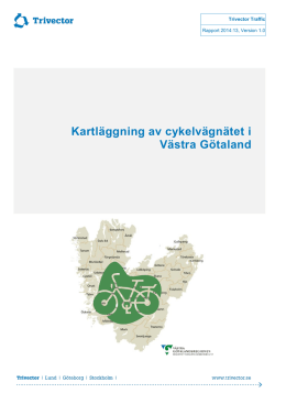 Kartläggning av cykelvägnätet i Västra Götaland