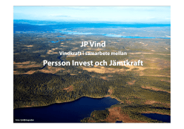 JP Vind Persson Invest och Jämtkraft