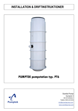 PUMPTEK PT6 600mm pumpstation