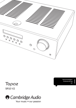 AP302501 TOPAZ SR10 V2 USERS MANUAL