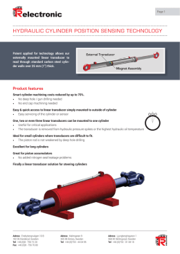 hydraulic cylinder position sensing technology