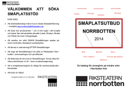 Småplatskatalog 2014 - Riksteatern Norrbotten