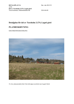 Detaljplan för del av Tureholm 2:274, Lagnö gård