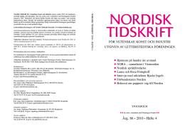 Nordisk Tidskrift 4/10 (PDF 528 KB)
