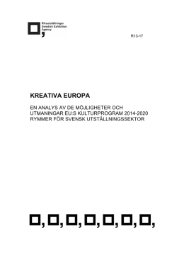 Kreativa Europa - slutrapport (PDF, 758.4 Kb)