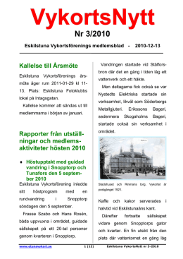 Vykorts-Nytt 3 2010 - Eskilstuna Vykortsförening