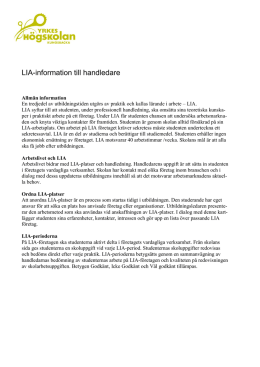 LIA-information till handledare
