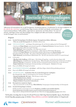 Sociala företagsdagen - Föreningen Skyddsvärnet i Stockholm
