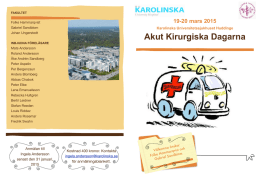 Program Akutkirurgiska dagarna 2015
