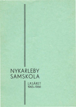 Nykarleby Samskola läsåret 1965-66