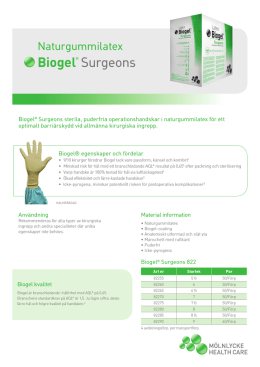 Operationshandskar Biogel Surgeons