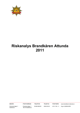 Riskanalys Brandkåren Attunda 2011