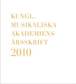 Untitled - Kungliga Musikaliska Akademien