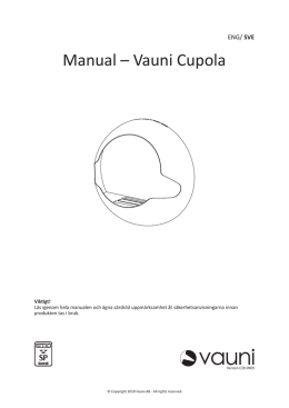 Cupola Manual - Byggvarudeklaration