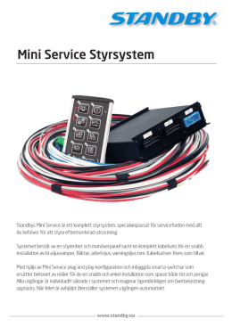 Mini Service styrsystem produktblad