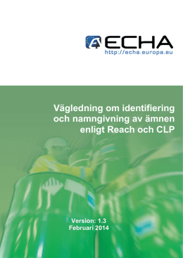 Ämnesidentifiering - ECHA