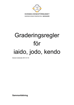 Graderingsregler för kendo, iaido och jodo