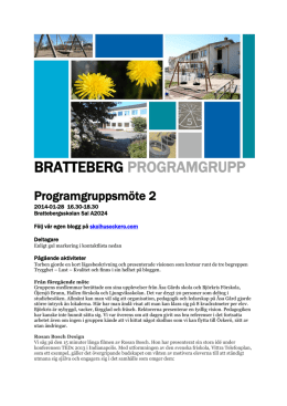 Bratteberg programgruppsmöte 2014-01-28