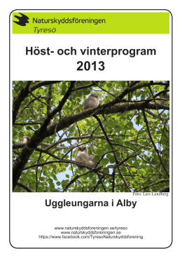 Höst och vinter 2013/2014 - Tyresö Naturskyddsförening