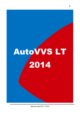 AutoVVS LT 2014 Manual