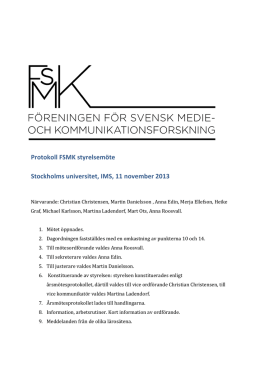protokoll FSMK 11 november 2013