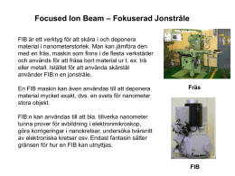 Focused Ion Beam – Fokuserad Jonstråle