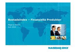 Presentation finansiella produkter för index