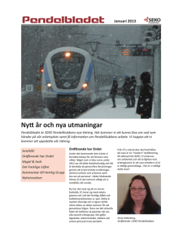 Pendelbladet Januari