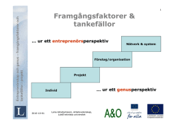 Lena Abrahamsson -Framg&aring;ngsfaktorer och