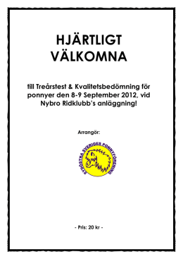 treårstest – deltagarförteckning - Sydöstra Sveriges Ponnyförening