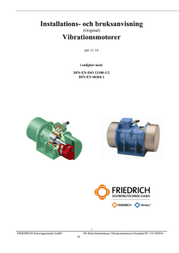 Vibrationsmotorer - FRIEDRICH Schwingtechnik GmbH