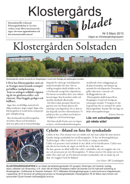 Klostergbladet Nr 5 - Klostergårdens byalag