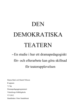 Den demokratiska teatern - Rosengrenska stiftelsen