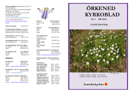 Kyrkoblad nr 1 2014 - Örkeneds Församling