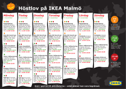 Höstlov på IKEA Malmö