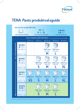 TENA Pants produktvalsguide