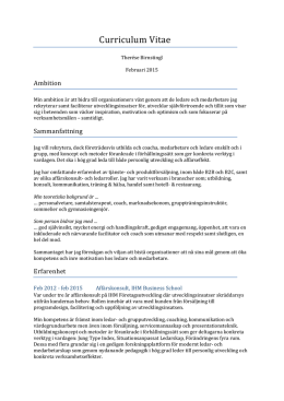 Ladda ner Therese CV som pdf
