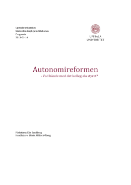 Autonomireformen - Välkommen till humaniora och