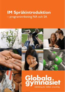 IM Språkintroduktion (1 MB, pdf) - Globala gymnasiet