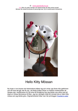 Gratis PDF mönster Hello Kitty mössa