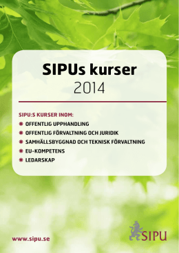 SIPUs kurser 2014