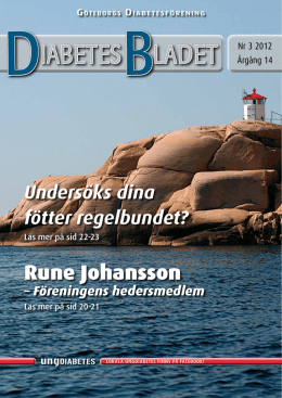 DiabetesBladet nr 3, 2012 - Göteborgs Diabetesförening