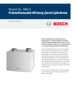 Bosch EL 280-2 Frånluftsmodul till berg-/jord