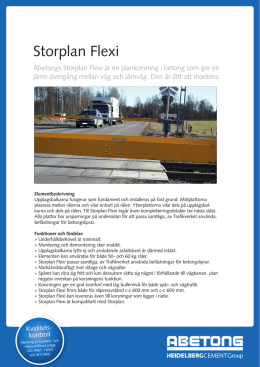 Produktblad Storplan Flexi