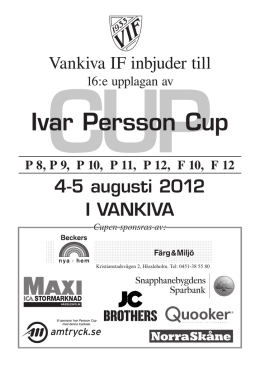 Ivar Persson Cup