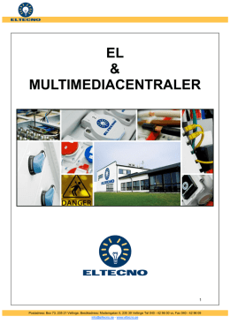 Produktkatalog El- & Multimediacentraler