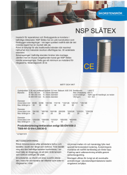 NSP Slätex Teknikblad - Nordiska Skorstensprodukter