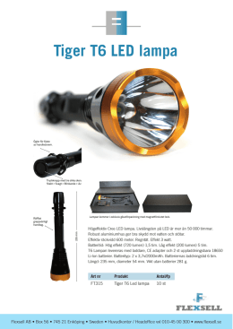 Tiger T6 LED lampa