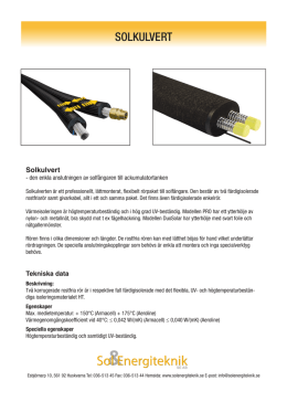 SOLKULVERT - Ekologisk Energi Vollsj&ouml;